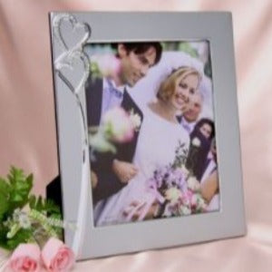 Diamante Hearts Wedding Frame