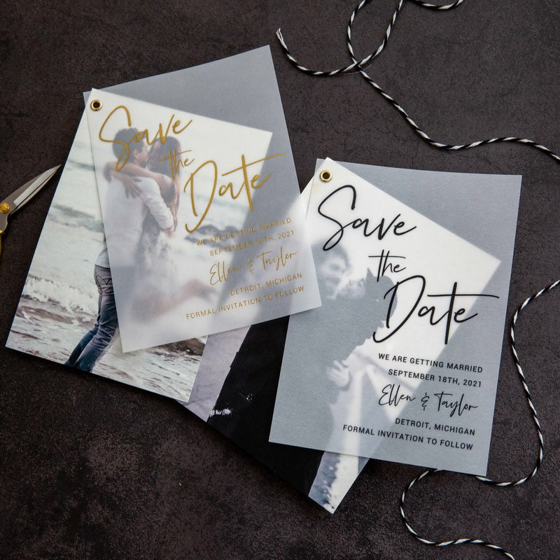 Save The Date Overlay Vellum Invitation
