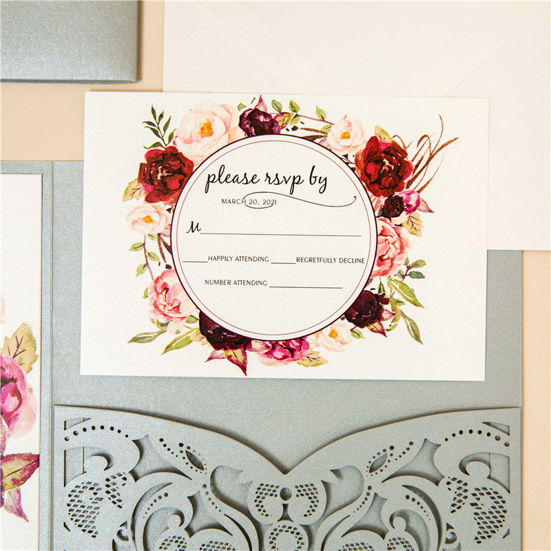 Exquisite Tri-fold Pocket Invitation (Ready 2 GO Set)