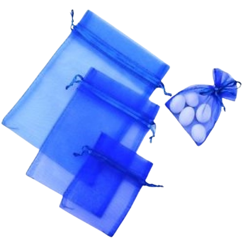 Large Organza Bags - Dark Blue - 13 x 18cm