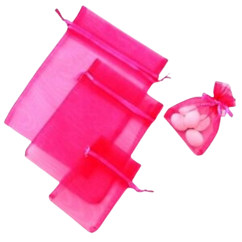 Large Organza Bags - Fuchsia - 13 x 18cm