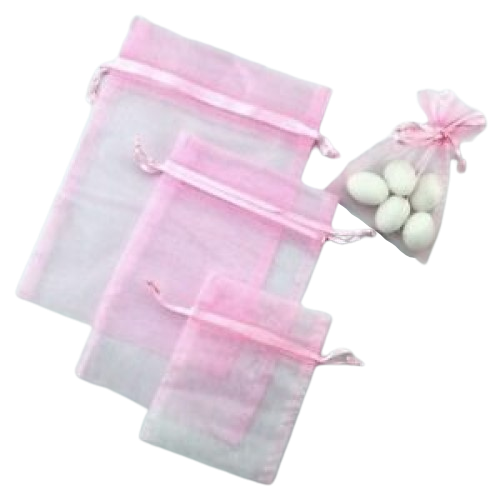Large Organza Bags - Light Pink - 13 x 18cm