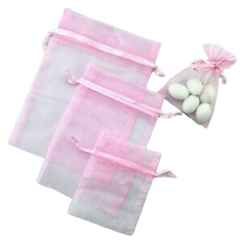 Small Organza Bags - Light Pink - 7 x 9cm