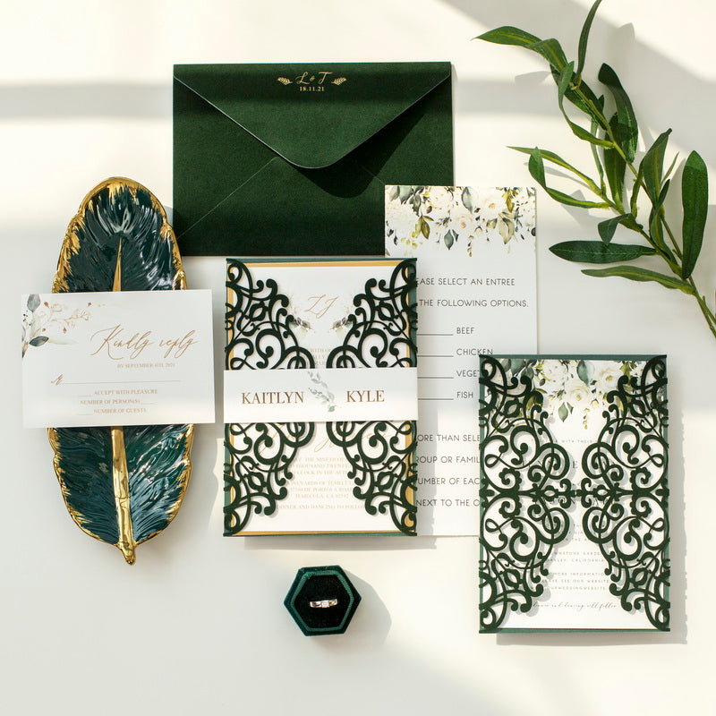 Laser Cut Velvet Invitations – The Wedding Emporium