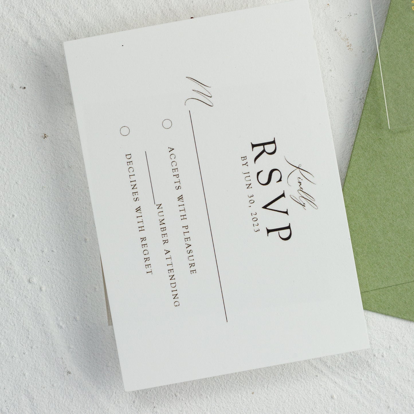 Modern Monogram | Clear Acrylic Wedding Invitation | TWEACR37