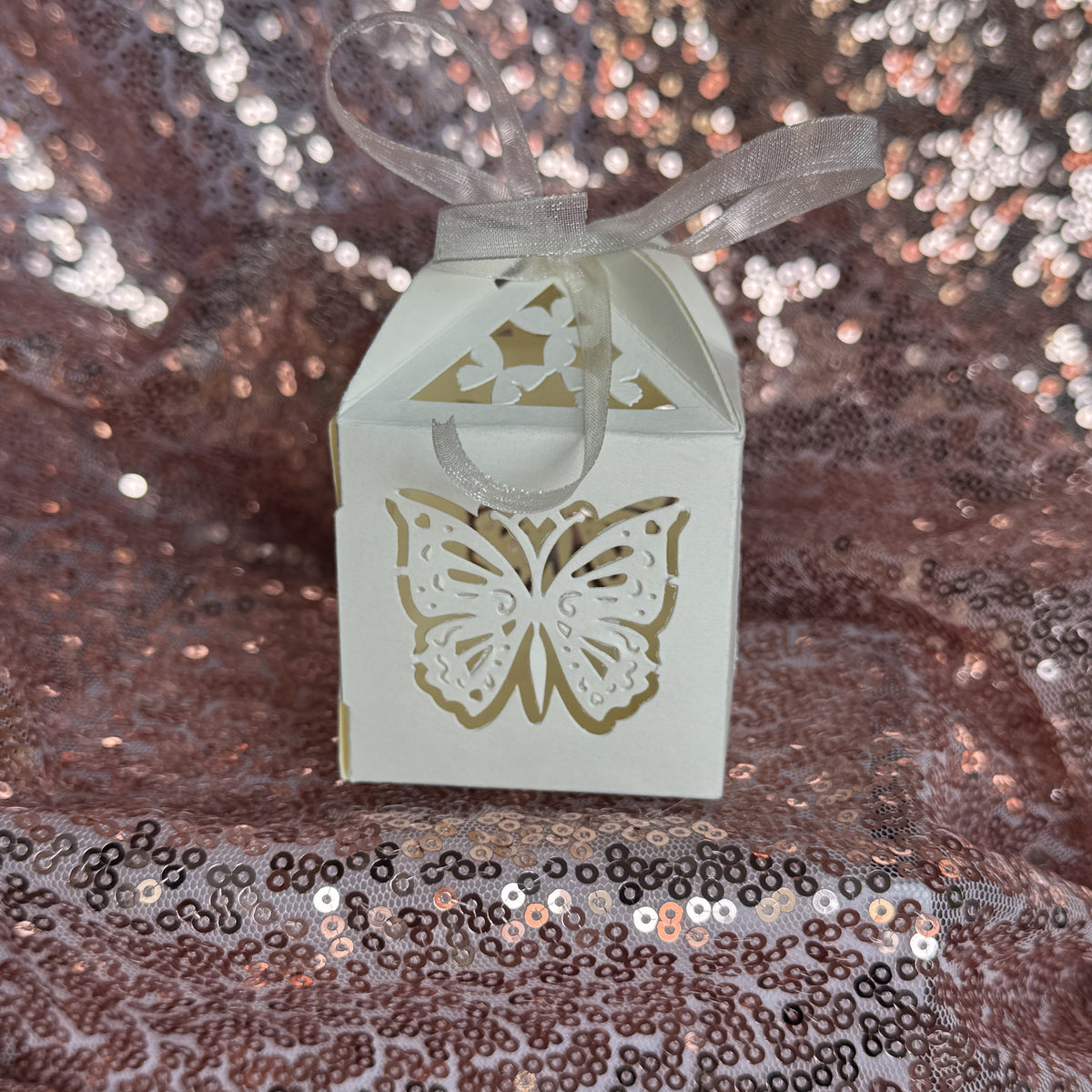Butterfly Laser Cut Box - ivory
