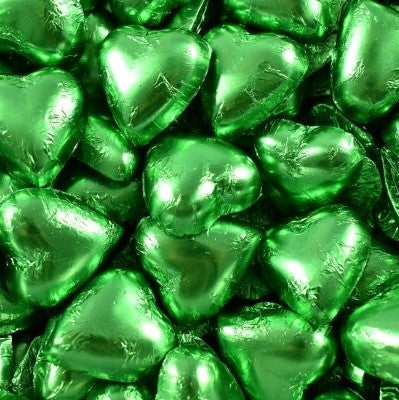Green Chocolate Hearts