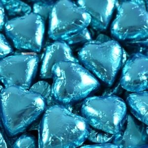 Light Blue Chocolate Hearts