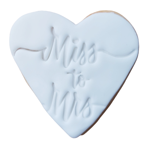 Miss to Mrs - 6cm Heart Sugar Cookie