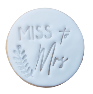 Miss to Mrs - 6cm Round Sugar Cookie