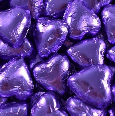 Purple Chocolate Hearts