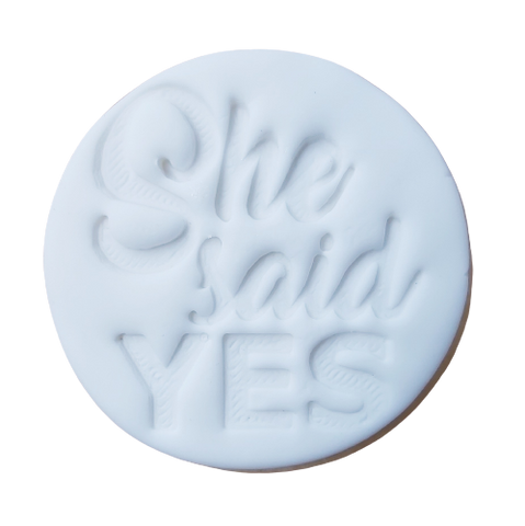She Said Yes - 6cm Round Sugar Cookie