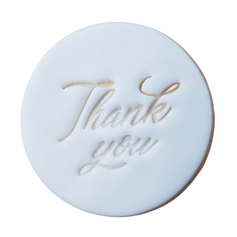 Thank You - 6cm Round Sugar Cookie