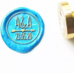 Arrow Heart Initials - Customised 25mm Wax Seal Stamp Head