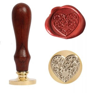 Floral Heart - 25mm Wax Seal Stamp Head