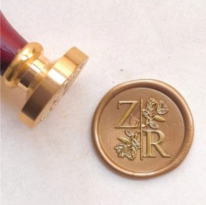 Floral Initials - Customised 25mm Wax Seal Stamp Head