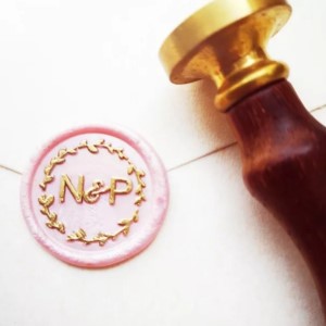 Floral Ring Initials - Customised 25mm Wax Seal Stamp Head