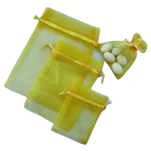 Small Organza Bags - Gold - 7 x 9cm