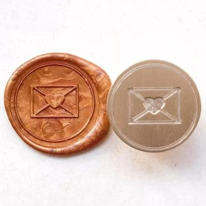 Heart Envelope - 25mm Wax Seal Stamp Head