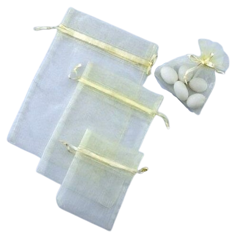 Small Organza Bags - Ivory - 7 x 9cm