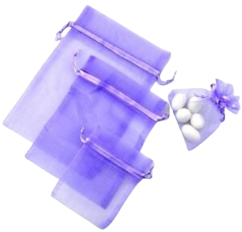 Small Organza Bags - Lavender - 7 x 9cm