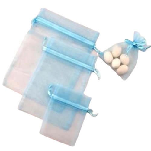 Small Organza Bags - Light Blue - 7 x 9cm