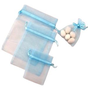 Medium Organza Bags - Light Blue - 10 x 15cm