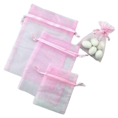 Medium Organza Bags - Light Pink - 10 x 15cm