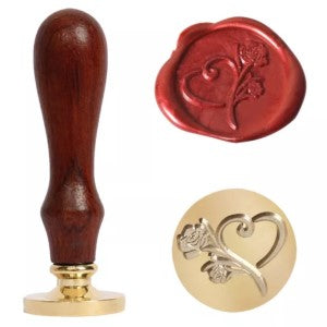Rose Heart - 25mm Wax Seal Stamp Head