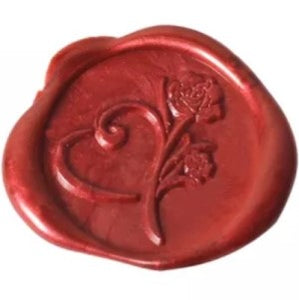 Rose Heart - Self-Adhesive Wax Seals